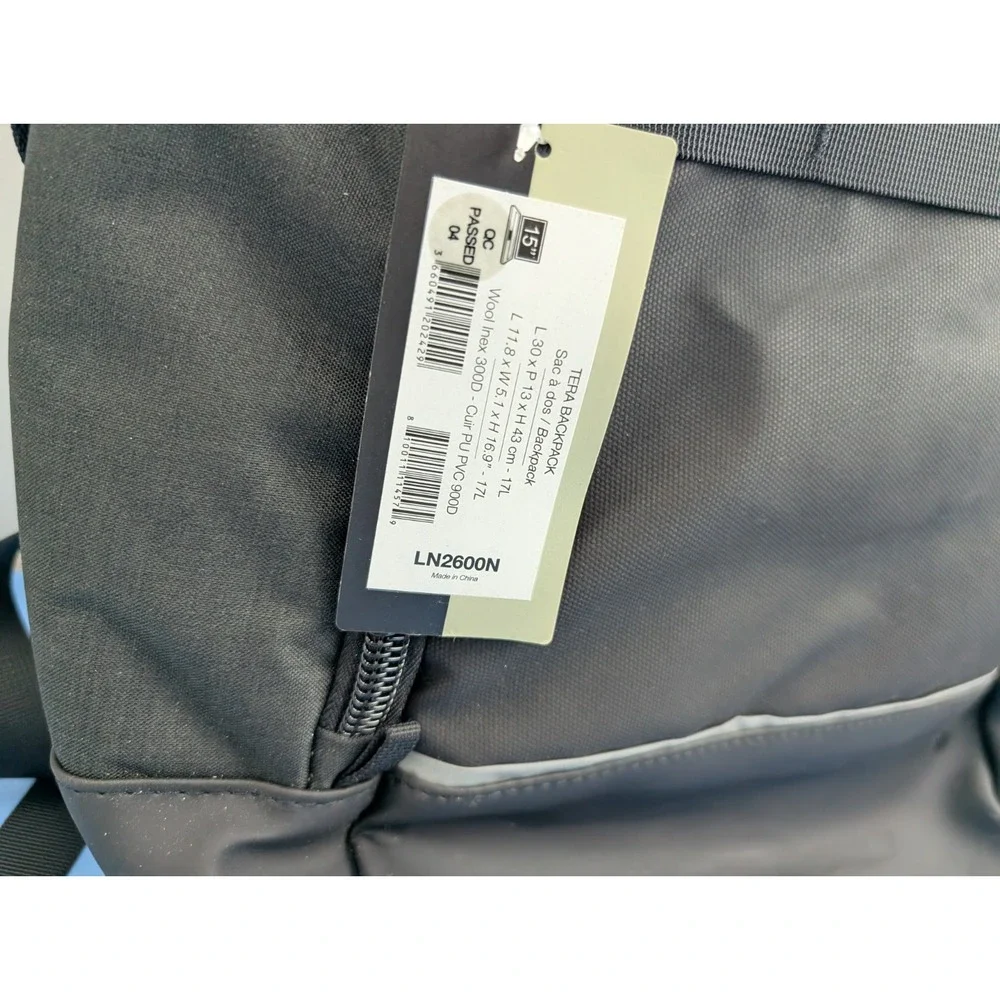 Lexon Tera Luca Artioli Black Grey Backpack City Style Sleek Men's Laptop Bag